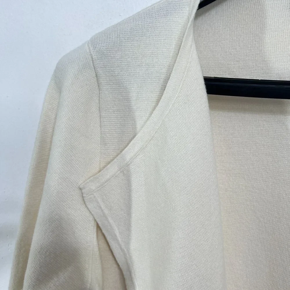 J Crew 365 Juliette Collarless Sweater Blazer‎ XL Open Front Wool Blend Cardigan